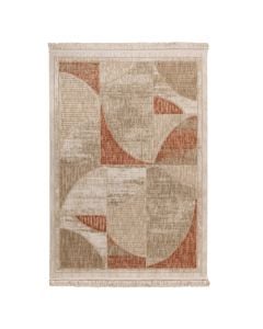 Bella carpet, polyester, terracotta/cream, 160x230 cm