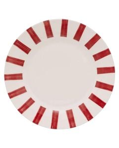 Pjatë servirje Cherry, porcelan, e bardhë/e kuqe, Dia. 26.8 x H 2.4 cm