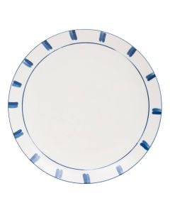 Pjatë servirje Oceania, porcelan, e bardhë/blu, Dia. 26.8 x H 2.7 cm