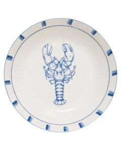 Pjatë supe Oceania, porcelan, e bardhë/blu me dizenjo akrep, Dia. 20.2 x H 4.5 cm