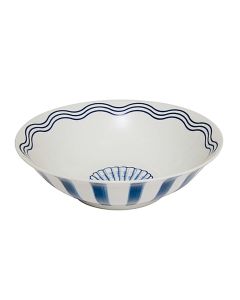 Oceania bowl, porcelain, white/blue, Dia. 25.8 x H 7.5 cm