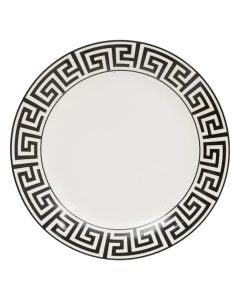 Pjatë servirje The Palm Resort, porcelan, e bardhë/e zezë, Dia. 26.8 x H 2.5 cm