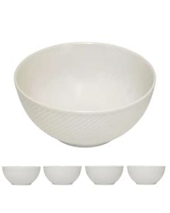 Strata bowl, porcelain, white, 65 cl / Dia. 15 x H 7 cm
