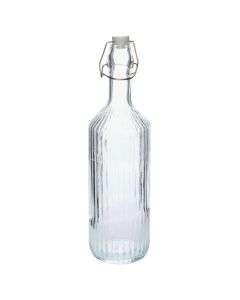 Shishe uji me tapë hermetike Limo, qelq, transparente, 1 L / Dia. 8.4 x H 31 cm