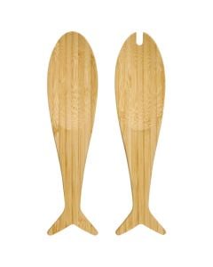 Oceania salad servers (Pck2), bamboo, natural, 6.2x0.9x25 cm