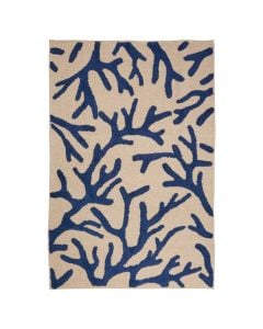 Tapet Oceania, sintetike, bezhë/blu, 120x170 cm