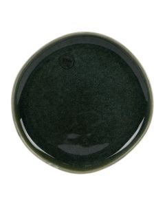 Pjatë ëmbëlsire Tella, qeramike, jeshile e errët, Dia. 20.3 x H 1.8 cm