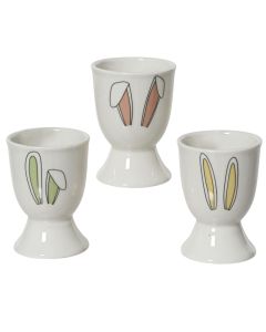 Egg holder, porcelain, assorted colors, Dia. 4.6 x H 6.5 cm