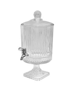 Dispenser with faucet, glass, transparent, 4.5 L / Dia.20 x H 39 cm