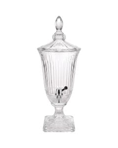 Dispenser with faucet, glass, transparent, 2 L / Dia. 12 x H 45 cm