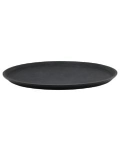 Professional round tray, plastic/silicone, black, Dia. 40 cm