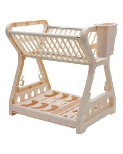 Dish drying rack, plastic, assorted colors, 36x25x9 cm