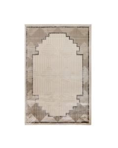 Tapet Lowa, poliestër, krem/antrazit, 133x190 cm