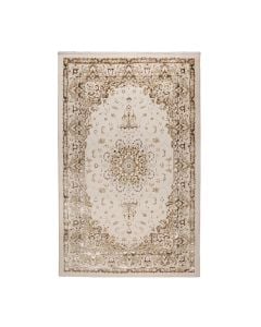 Lowa carpet, polyester, cream/mustard, 133x190 cm