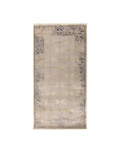 Rrugicë Lisa, 100% poliestër, gri/blu, 80x150 cm