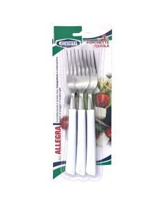 Pirun tavoline Allegra (PK3), inoks/plastike, ngjyrë argjendi/e bardhë, 20.5 cm