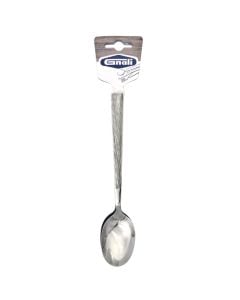 Lugë tavoline Dafne (PK2), inoks/plastike, ngjyrë argjendi/lisi e zbardhur, 20.5 cm