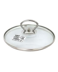 Kapak për tenxhere Etherna, qelq/inoks, transparente/ngjyrë argjendi, Dia. 16 cm