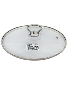 Kapak për tenxhere Etherna, qelq/inoks, transparente/ngjyrë argjendi, Dia. 24 cm