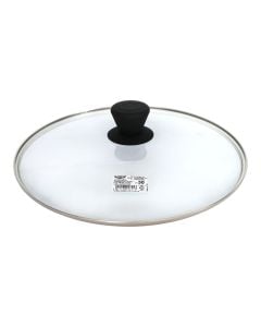 Kapak për tenxhere Prima Home, qelq/plastike, transparente/e zezë, Dia. 30 cm