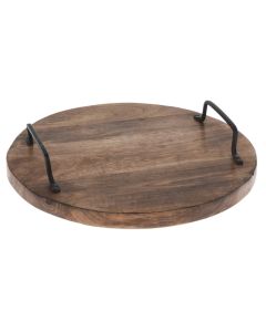 Prerëse rrethore, druri, kafe e errët, Dia. 30 cm