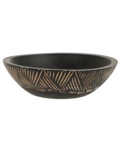 Tas, druri, kafe e errët, Dia. 24 x H 7 cm