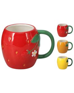 Filxhan çaji Fruits, dolomit, ngjyra të ndryshme, 300 ml / Dia. 7.5 x H 9.5 cm