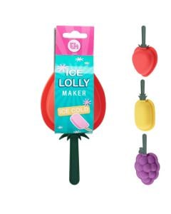 Formë akulli Lolly, elastomer termoplastik, ngjyra të ndryshme, 16.5x8.5x3.5 cm