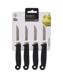 Peeling knife set (Pck4), stainless steel, silver color/black, 23 cm