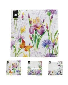 Fleurs table napkins (Pck16), paper, multicolored, 33x33 cm
