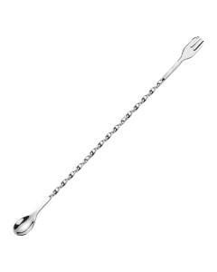 Bar spoon, stainless steel, silver color, 25 cm