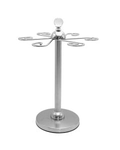 Rotating wine glass holder, stainless steel, silver color, Dia. 24.5 x H 30 cm