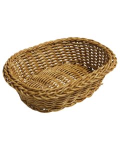 Oval bread basket, polypropylene, natural, 18x15.5x5.5 cm