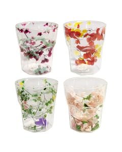 Juice glass, glass, multicolored, 230 ml / Dia. 8.5 x H 10.3 cm