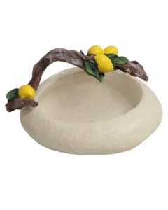 Tas me motive limoni, qeramike, e bardhë/e verdhë, 20x17x5 cm