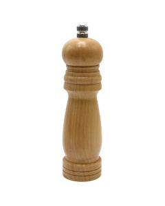 Salt/pepper mill, wood, natural, 15 cm