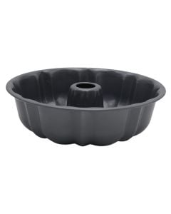 Cake mold, metalic, grey, Dia. 24 x H 7 cm