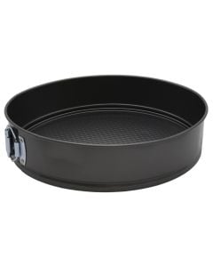 Round cake pan, metalic, grey, Dia. 28 x H 6.4 cm