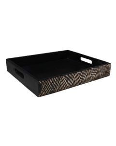 Tabaka servirje, druri, kafe e errët, 40.5x6.2x30.5 cm