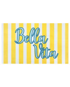 Coolvibes rug, 91% rubber 8%/polyester/1% elastane, yellow, 45x75 cm