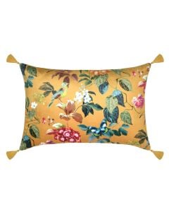 Jastëk dekorativ Emmy, 27% pambuk/73% poliestër, ngjyrë mustard, 46x60 cm