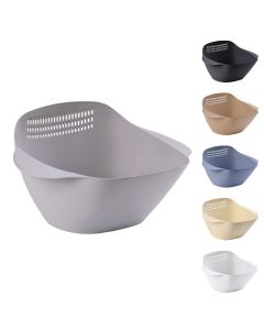 Rice strainer, plastic, assorted colors, 31x29x17 cm