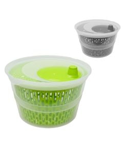 Salad spinner, plastic, assorted colors, 3.5 L / Dia. 25 x H 18 cm