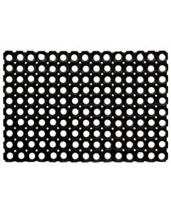 Robust doormat, 100% rubber, black, 100x150 cm