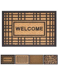Promo doormat, coconut fiber/rubber, brown/black, 40x60 cm