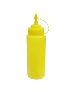 Mbajtëse për mustardë, plastike, e verdhë, 350 ml / Dia. 5.9 x H 21 cm