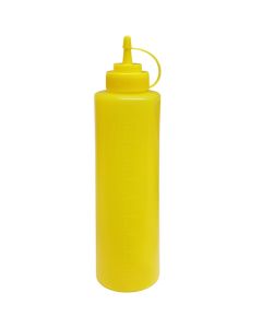 Mbajtëse për mustardë, plastike, e verdhë, 1000 ml / Dia. 7.9 x H 28.5 cm