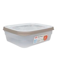 Tas me kapak për ruajtje ushqimi në frigorifer Ciao Fresco, plastike, e bardhë/gri/transparente, 1.2 L / 20x15.5x6 cm