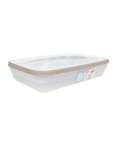 Tas me kapak për ruajtje ushqimi në frigorifer Ciao Fresco, plastike, e bardhë/gri/transparente, 2.4 L / 31.5x20x6 cm