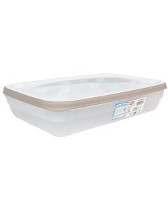 Tas me kapak për ruajtje ushqimi në frigorifer Ciao Fresco, plastike, e bardhë/gri/transparente, 3.6 L / 31.5x20x9.5 cm